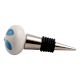 Light Blue Fan Ceramic Wine Stopper (Pack Of One Piece)